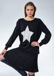 BLACK LOOSE FIT CASHMERE SWEATER