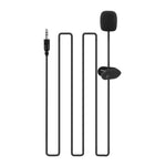 3.5mm Lavalier Microphone Portable Mini Plug Microphone Hands Free Collar Clip Mini Lapel Microphone for Computer Smartphones