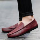 Tangnest New 2018 Spring Men Loafers Outdoor Breathable PU Leather Casual Shoes Fashion Lazy Men Flats Moccasins XMR2850