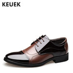 New Arrival Men Dress shoes Lace-Up Luxury Casual Leather shoes Male Flats Wedding shoes Official Business Oxford shoes 02C