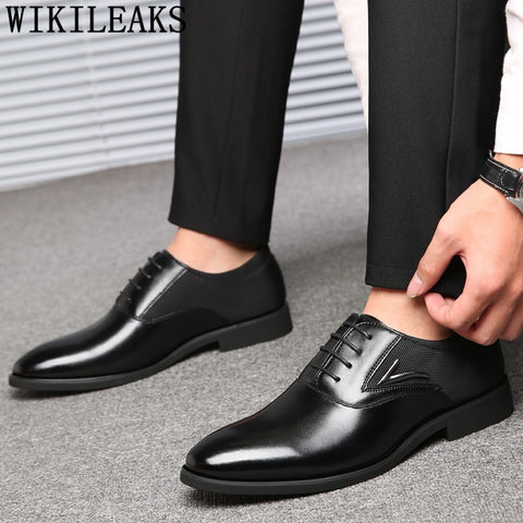 mans official shoes men's dress shoes 2019 elegant pointed shoes men formal shoe heren schoenen leer zapato charol hombre tenis