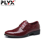 PHLIY XUAN New 2018 Fashion Men dress Shoes Pointed Toe Formal Shoes Leather Men Official Shoes Big Size 38-48